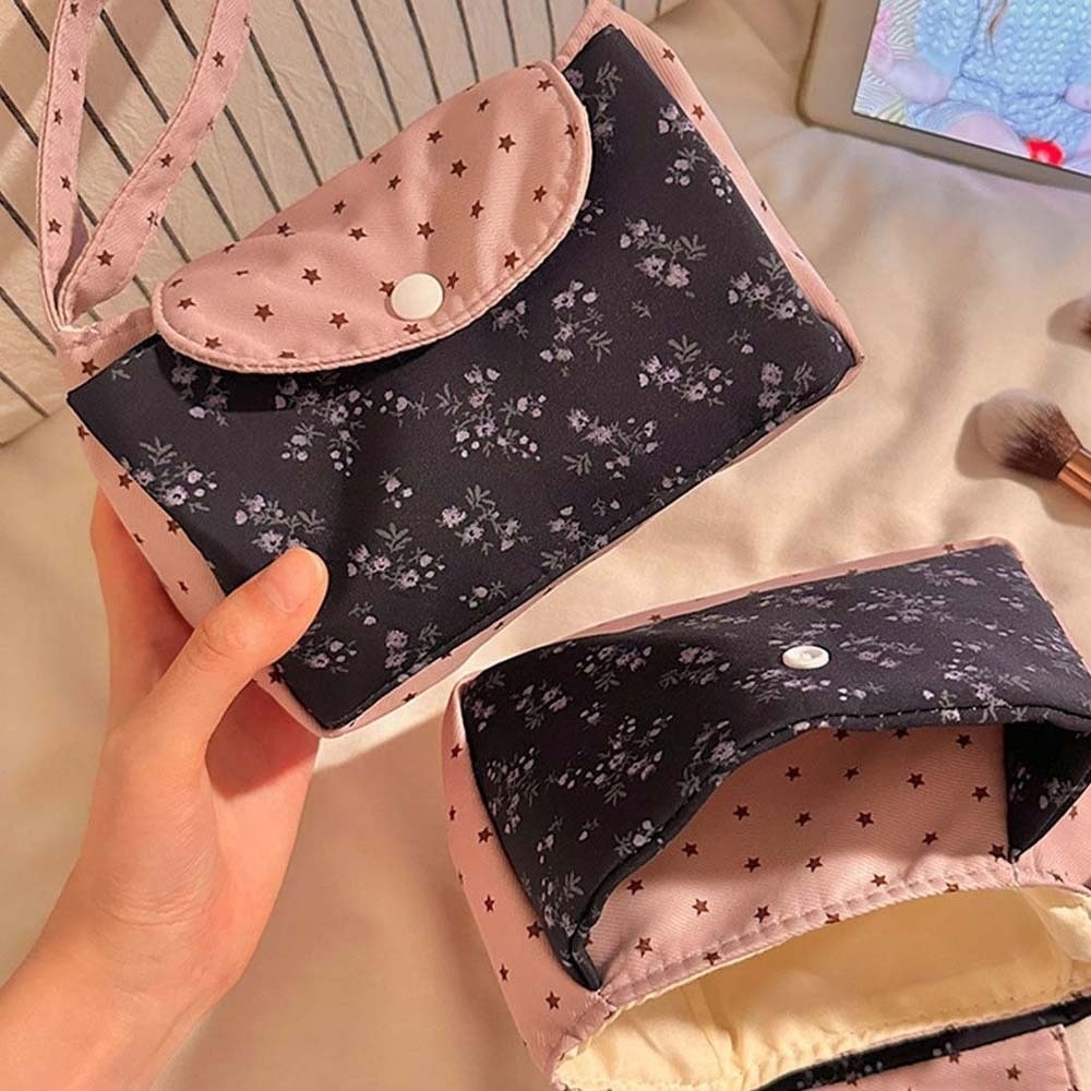 보라색 프린트 꽃무늬 메이크업 가방 별 물방울 무늬 부 - Korean Lifestyle & Kids Boutique 리뷰 및 가격