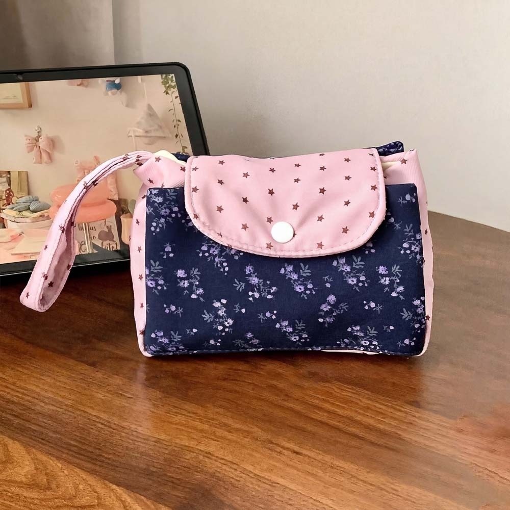 보라색 프린트 꽃무늬 메이크업 가방 별 물방울 무늬 부 - Korean Lifestyle & Kids Boutique 리뷰 및 가격