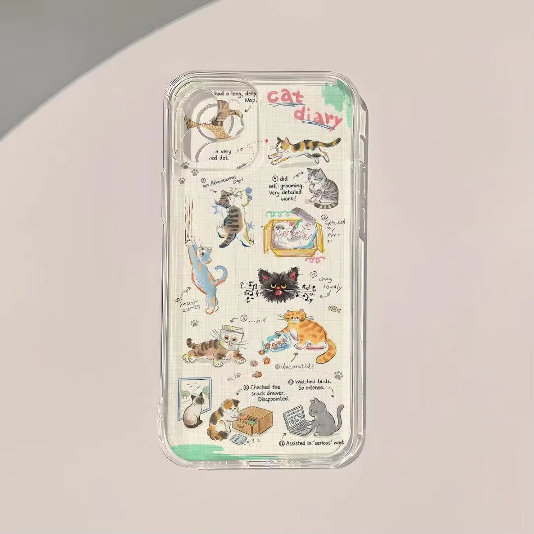 한국 스타일 귀여운 고양이 일상 생활 아이폰 케이스 ( - Korean Lifestyle & Kids Boutique 리뷰 및 가격