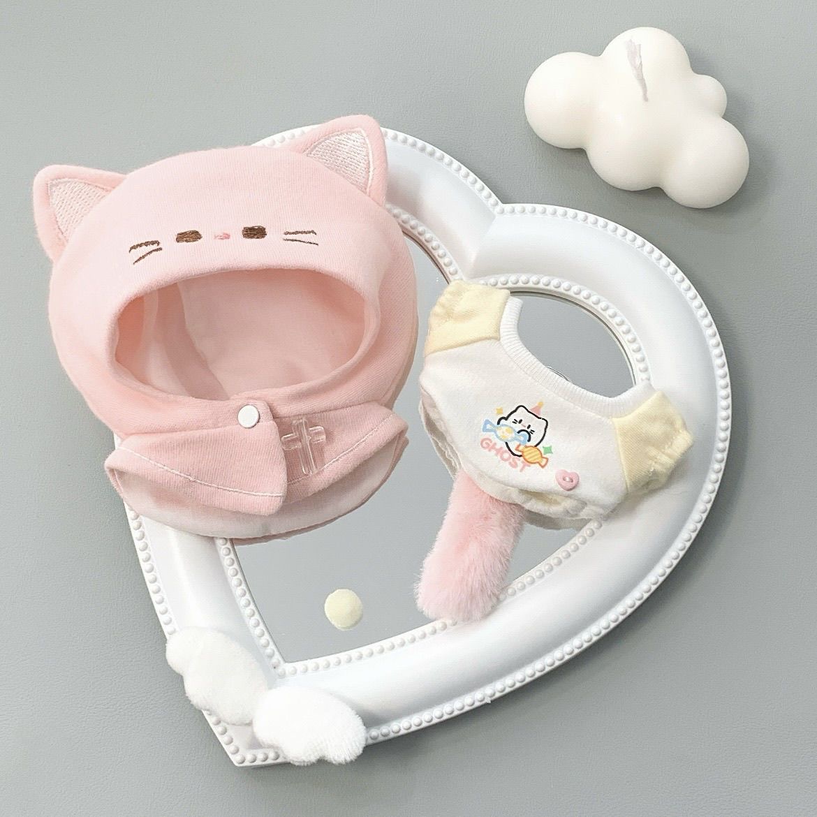 10cm 면 인형 꼬리가 있는 고양이 귀 봉제 동물 모 - Korean Girl Lifestyle 리뷰 및 가격